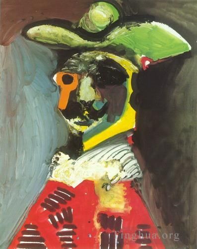 Pablo Picasso Peinture à l'huile - Buste d'homme 1970